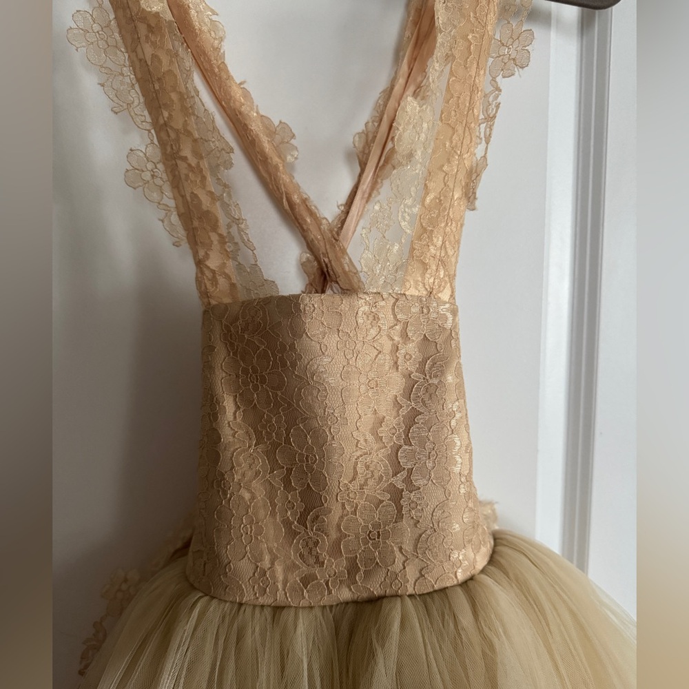 Amalee Accessories Tulle Flower Girl Formal Dress for girls size 4 - Picture 2 of 5